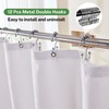 Lameirose 3 in 1 Shower Curtain Set, 72x84 White Shower