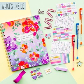 STMT Planner Set - Decorate The Ultimate DIY Daily Planner/Organizer/Diary/Journal/Agenda With Embellishments, Fun Stickers, Paper Clips, Stamp Markers & Pen - Inspiring Planners For Kids And Teen Girls