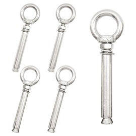 Ruidee Pack of 5 Stainless Steel Eye Bolts Anchor M8 x 90 mm Expansion Screw with Ring Extension Bolt Eye Bolt Expansion Screw for Concrete and Masonry Buildings (PZ-LS/M8 x 90 mm)