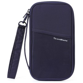 SEPWIK Travel Passport Wallet RFID Family Passport Holder with Hand Strap, Waterproof Travel Document Organizer for Credit Card, Boarding Pass, ID, Money, Flight Tickets Scandihome Series