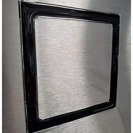 Yearly Boat & Jet Ski State Registration Sticker Frame Domed Black Center with Chrome Trim Decal Set 3" x 3"