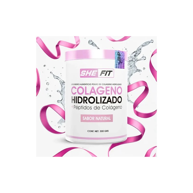 BHP Colageno Hidrolizado + Péptidos 300g Mujer Articulación Sabor Natural