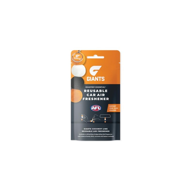 Roadtrip Essential GWS Giants Reusable Car Air Freshener Set