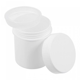 uxcell Empty Plastic Paint Pail 0.04 -Gallon/150mL Seal Storage Container with Sealing Lid White 5Pcs