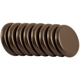 Super Sliders 2 1/2" Round Reusable Furniture Sliders for Carpet - Effortless Moving and Surface Protection, Brown (8 Pack)