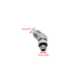 BEITERSTOE (2-PACK) 6802-08-06-NWO Hydraulic Hose Adapter Fitting 1/2" Male JIC 37°Flare(3/4"-16"UNF)×3/8" Male Adjustable Nut O-Ring Boss(9/16"-18UNF)45°Elbow SAE Pipe Joints Connector Carbon Steel