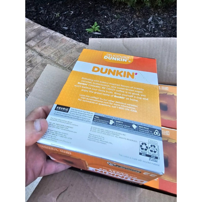 Dunkin' Caramel Me Crazy Coffee Keurig K-Cup Pods 88 Count
