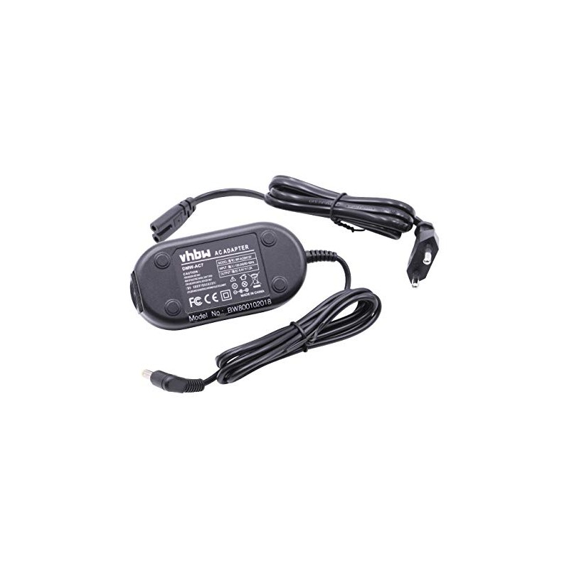 vhbw Camera Power Supply Cord Compatible with Panasonic Lumix DMC-FZ7-S,