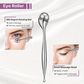 최신 스테인레스 스틸 전신 롤러 아이스 뷰티 스틱 페이스 마사지 퍼밍 리프팅 강화 도구 [02 Eye Roller] Latest Stainless Steel Full Body Roller Ice Beauty Stick Face Massage Firming Lifting Enhancement Tool [02 Eye Roller]