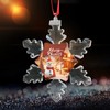 Christmas Snowflake Ornaments, Crystal Ornaments with Pattern Christmas Tree Crystal