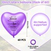 XLSXEXCL 60 Pcs Memorial Balloons 10 Inch Heart Shape Latex