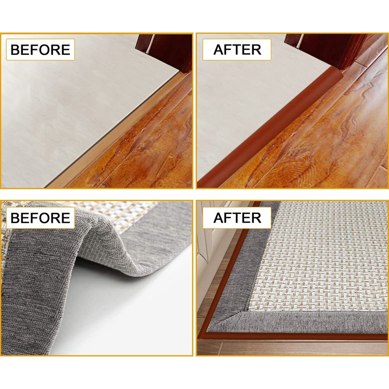 Floor Rubber Transition Strip Self Adhesive Carpet to Tile Transition