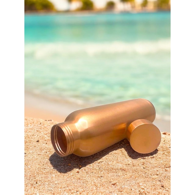 Copper Bottle (34oz/1000ml) Unique Large,100% Pure Copper, Handmade Bottle for