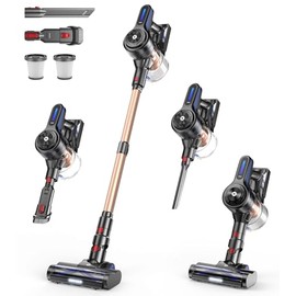 NADALY Cordless Vacuum Cleaner, 500W 40KPA Stick Vacuum with 45min Runtime, Anti-Tangle Vacuum Cleaners for Home, 1.5L Dust Cup, Rechargeable Wireless Vacuum for Hardwood Floor Carpet Pet Hair