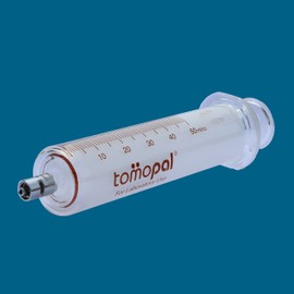 Glass Syringe 50ml (Per Pack 3), Tomopal Glass Syringe 50 ml, w/1.0 ml Graduation for Laboratory Uses. P/N: 130-4550-X003
