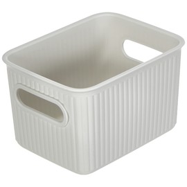 Tatay 7010101 Baobab Small Multi-Purpose Storage Basket with 1.5 Litre Capacity, White Parchment, 12.8 x 16.7 x 10
