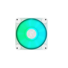 APNX FP1 White Performance ARGB Fan, 120mm, 30mm Frame Width, PWM 500-1600 RPM, High Air Flow, Hydraulic Bearing, Thick Shock-Absorbing Pad, for PC Case, Liquid and Air Cooler, White