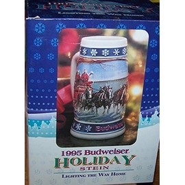 Budweiser Stein - 1995 Holiday Lighting the way Home