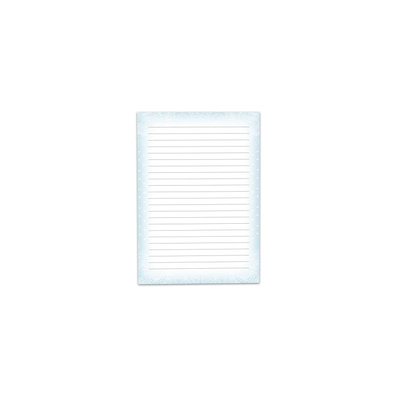 Writing Paper Design Ornament Pattern Ornament Blue Pastel Letter Pad
