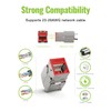 LEENUE CAT6A Toolless Keystone Jack Shielded PoE, 180 Degree RJ45