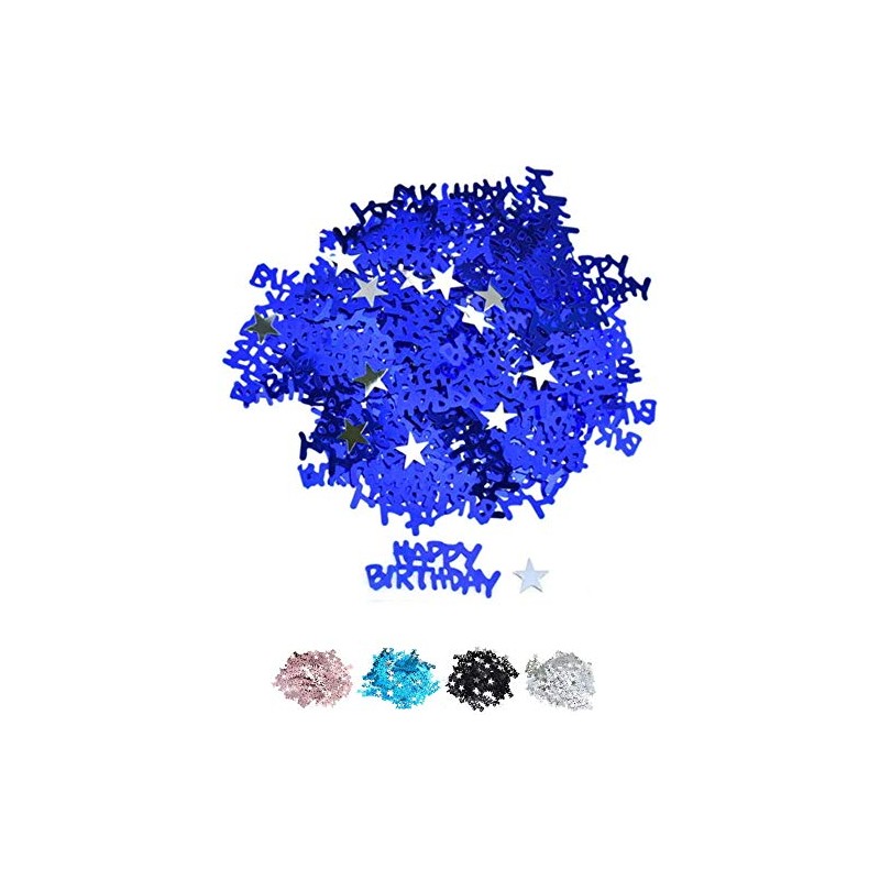 DIWULI Happy Birthday Confetti Stars, Birthday Table Confetti, Table Decoration,