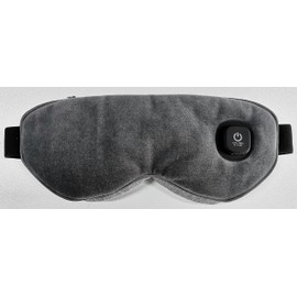 Ezona Cordless Heated Eye Mask, Warm Eye Compress Mask for Dry Eyes, Washable Eye Heating Pad for Travel, Dry Eyes, Blepharitis, Sinus Migraine (Gray)