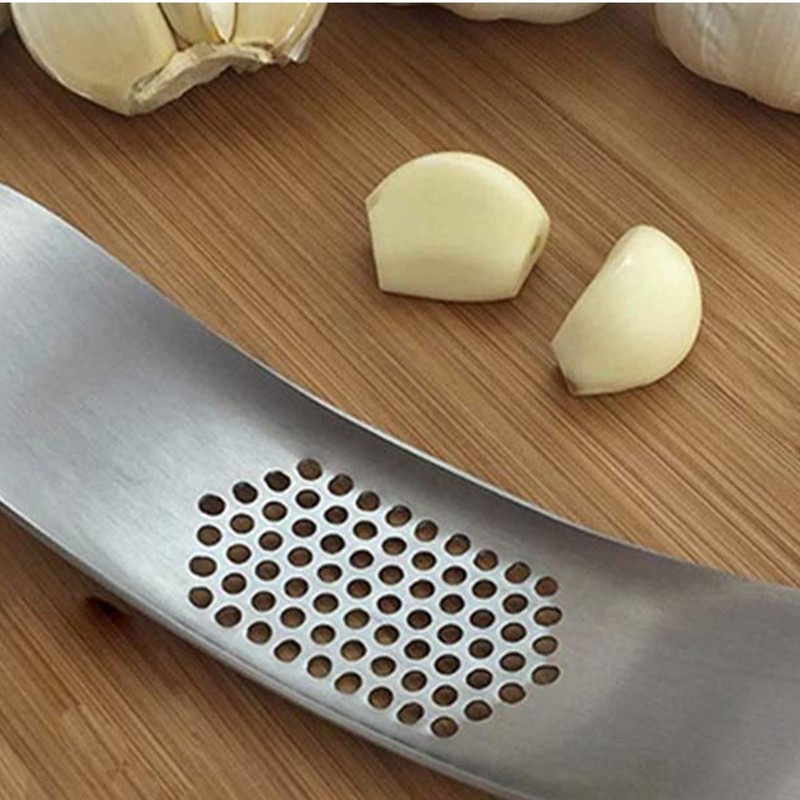 Garlic Rocker Crusher Mincer Press Dishwasher Safe, Stainless Steel Garlic