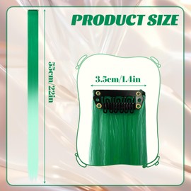 10 Pcs Hair Extensions | 22 In Hairpieces | Clip In Hair Extension | Hair Accessories for Girls (Green-light green gradient)