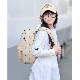 Corduroy Kids Backpack for Boys 6-10: Boys Girls Backpacks for Elementary Kindergarten 15” H Fit Folder