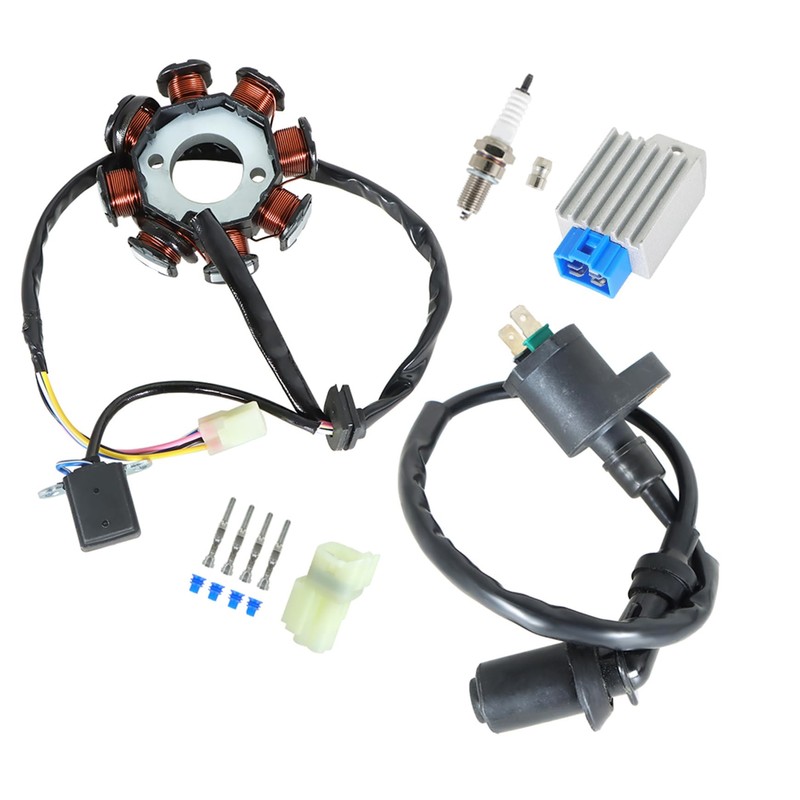 Silscvtt Ignition Coil Spark Plug Regulator Stator Replacement for Polaris