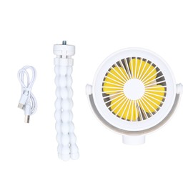 Outdoor Baby Stroller Fan Portable Handheld Cooling Fan Clip On for Baby USB Rechargeable Miniature LED Night Light Fan for Outdoor