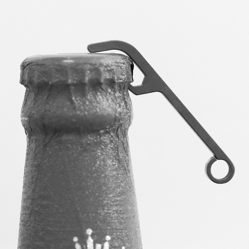 Xthel Ultra-Lightweight Titanium Keychain Bottle Opener with Key Ring |