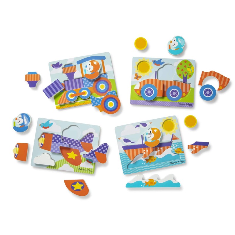 Melissa & Doug Jigsaw Puzzle Set – Vehicles