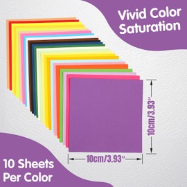Origami Paper - 250 Sheets - 25 Colors - 3.94 Inch Square Colored Paper for DIY Decoration, Craft Paper, Scrapbook Decor, Folding Crafts(Safety Scissors and Utility Knife Included)