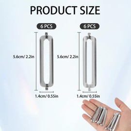 Pack of 12 Peeler Tupper, Replacement Blades for Peeler, Peeler Replacement Blade, Suitable for Vegetable Peeler, Potato Peeler, Orange Peeler, Multifunctional Peeler, Turbo Peeler, 6 Smooth, 6