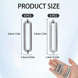 Pack of 12 Peeler Tupper, Replacement Blades for Peeler, Peeler Replacement Blade, Suitable for Vegetable Peeler, Potato Peeler, Orange Peeler, Multifunctional Peeler, Turbo Peeler, 6 Smooth, 6