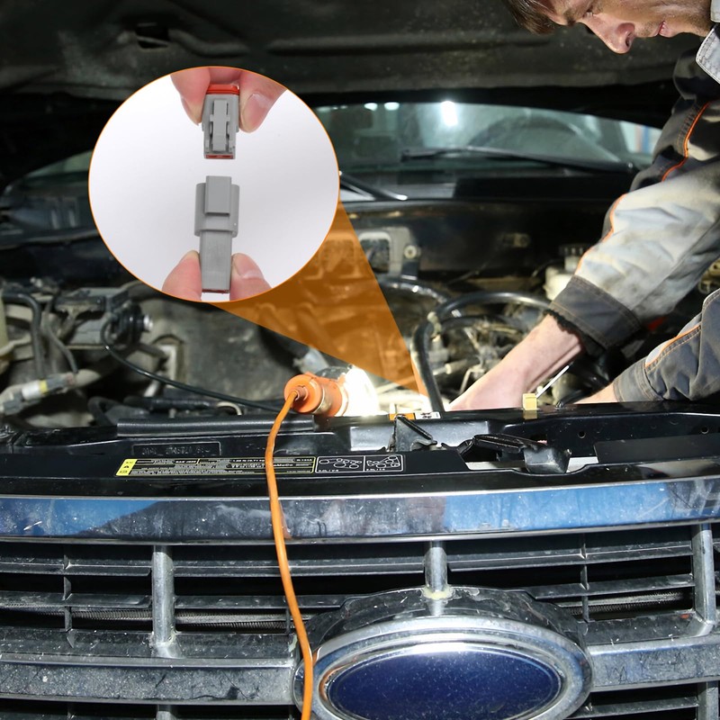 TNSLAND Set di 10 connettori tedeschi per auto, 2 poli,
