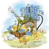 20 Napkins Chick for Forget-Me-Not Flowers Spring Easter Table Decoration