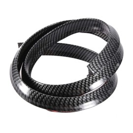 KIMISS Car Wheel Tires Eyebrow Strip, 150cm Universal Carbon Fiber Fender Flares Car Wheel Arch Eyebrows Protect Anti scratch Pad
