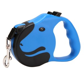Retractable Dog Leashe, 16 Feet Blue Automatic Dog Walking Rope with Switch and Non-Slip Handle for Walk a Dog (Blue)