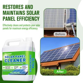 Teexpert Solar Panel Cleaner (1 Gallon Makes 600 Gallons), Super Concentrated Glass & Solar Panel Cleaning, Streak-Free Quick Dry Remove Dirt, Dust, Droppings, Oils, Fingerprints & Water Spots