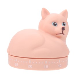 ABOOFAN 1Pc Cartoon Cat Shape Kitchen Mechanical Countdown Timer Easy to Use for Cooking Baking and Management for Stable and Design Pink