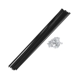 Motoforti 20 Set 14G Straight Pull Bicycle Spokes 271mm Straight Pull Bike Wheel Spokes Carbon Steel Black