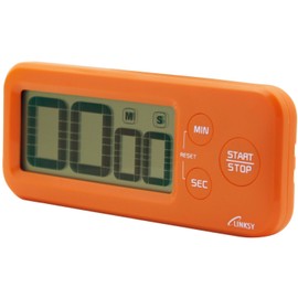 Linksy (rinkusi-) Kitchen Timer (Digital) Orange, 115 × 46 × 14 mm Clu Clu Land – Welcome to New Clu Clu Timer Display and Large Easy-to-Read Text and Scroll ltf081or