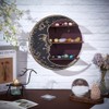 INFUNLY Moon Phrase Crystal Display Stand Wooden Wall-Mounted Moon Shelf