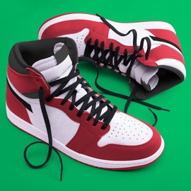 Miscly Flat Shoe Laces for Sneakers, Multiple Lengths and Colors Available (Black, 54″ (137 CM))