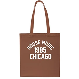 House Music 1985 Chicago Tote Shopping Gym Beach Bag 42cm x38cm, 10 litrest-Small-Chestnut