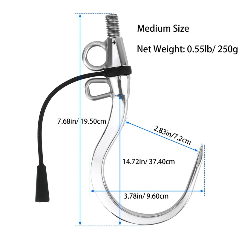SAN LIKE Flying Gaff Hook with 6M Rope, Fishing Sea