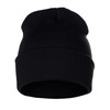 Classic Plain Cuffed Beanie Winter Knit Hat Skully Cap, Black