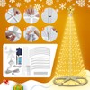AMIPEPE 6ft Solar Christmas Tree Lights Outdoor, 250 LEDs Remote